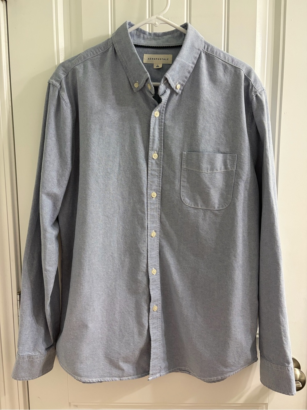 Aeropostale Men's Button-Down Shirt - Light Blue